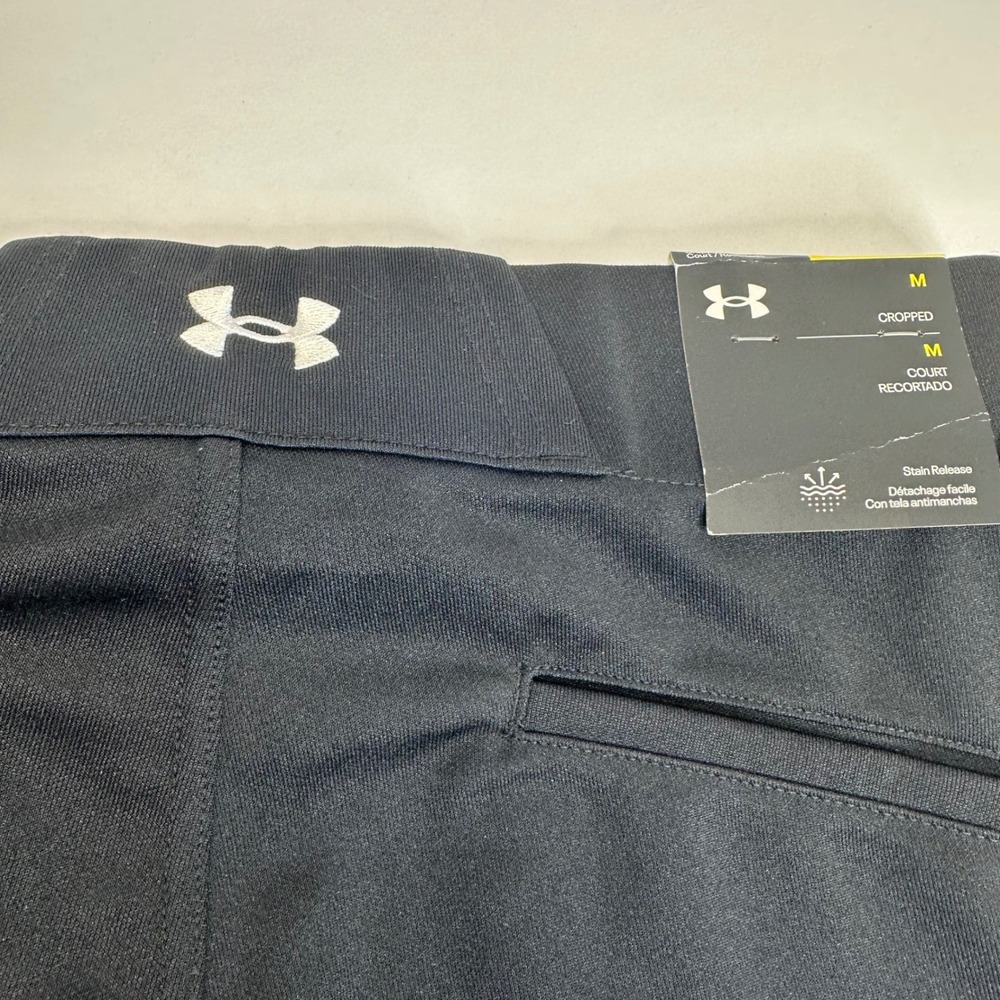 Under Armour Womens Black Utility Softball Pants Cropped Loose Fit 1375665 M NEW - Picture 12 of 13
